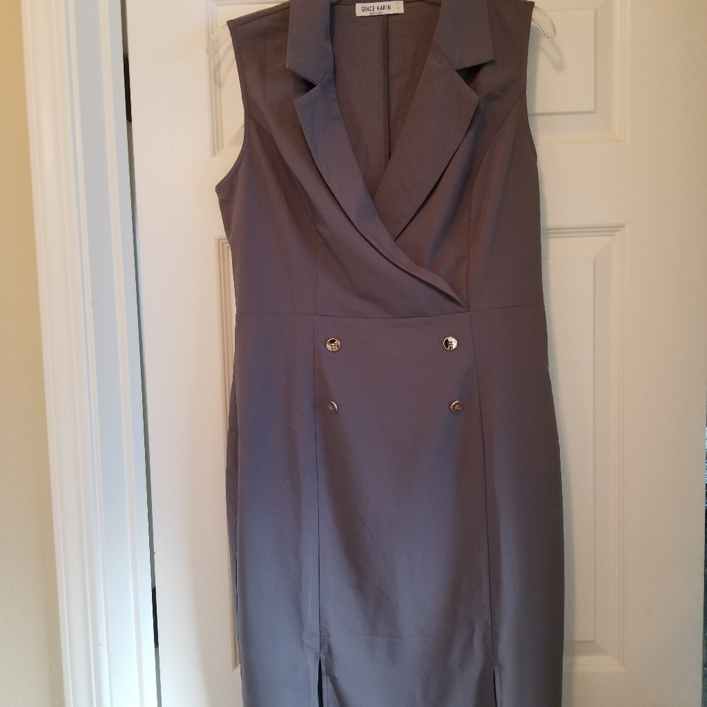 Gray wiggle dress
